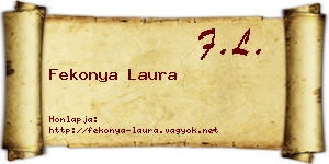 Fekonya Laura névjegykártya